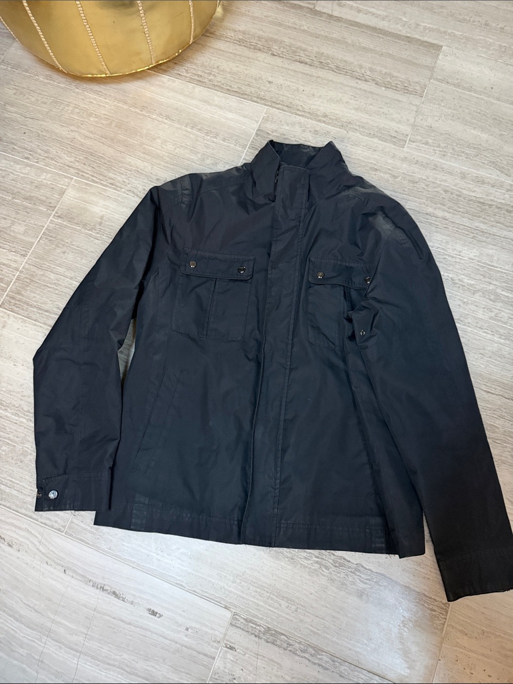 men's Marc New York Black Military Field Jacket